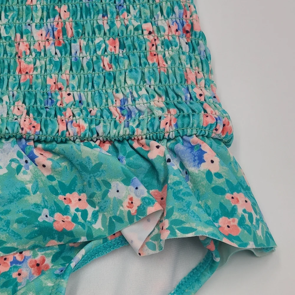 Janie and Jack floral one-piece swimsuit size 12-18 months